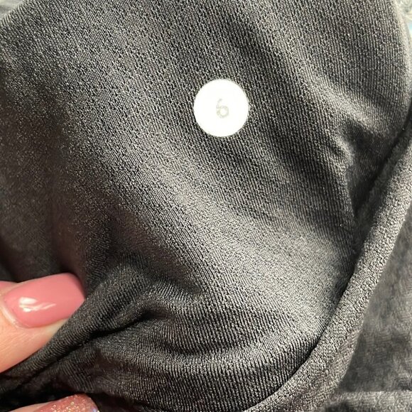 lululemon Om & Roam Pullover Heathered Speckled Black / Black sz 6 workout - Picture 4 of 11